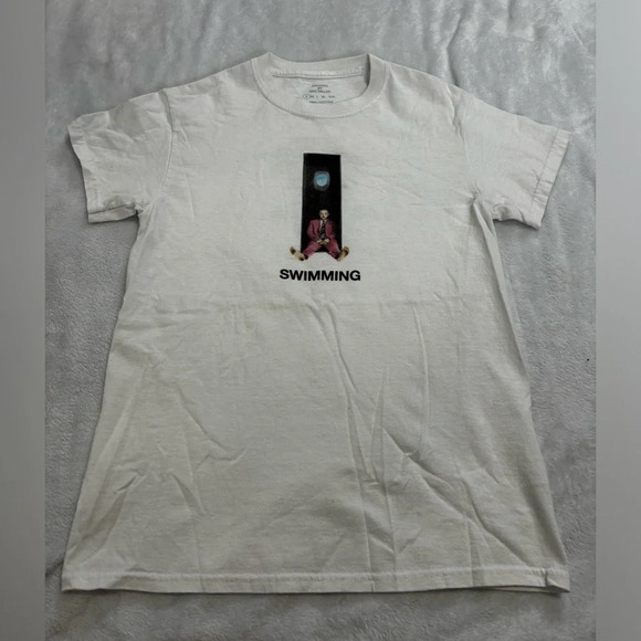 Mac Miller Swimming Graphic T-Shirt Album Cover Music Tee White‎ Size M - Picture 1 of 3